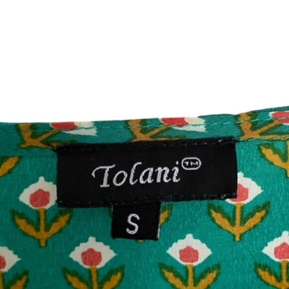 Tolani Nisha Green Silk Tunic Small - Picture 2 of 4